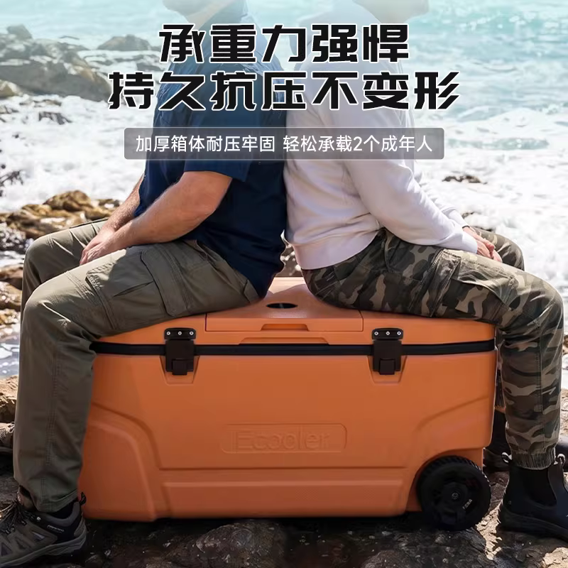 商用保温箱大容量65L80L多功能海钓箱6面聚氨酯发泡户外冷藏箱 图5