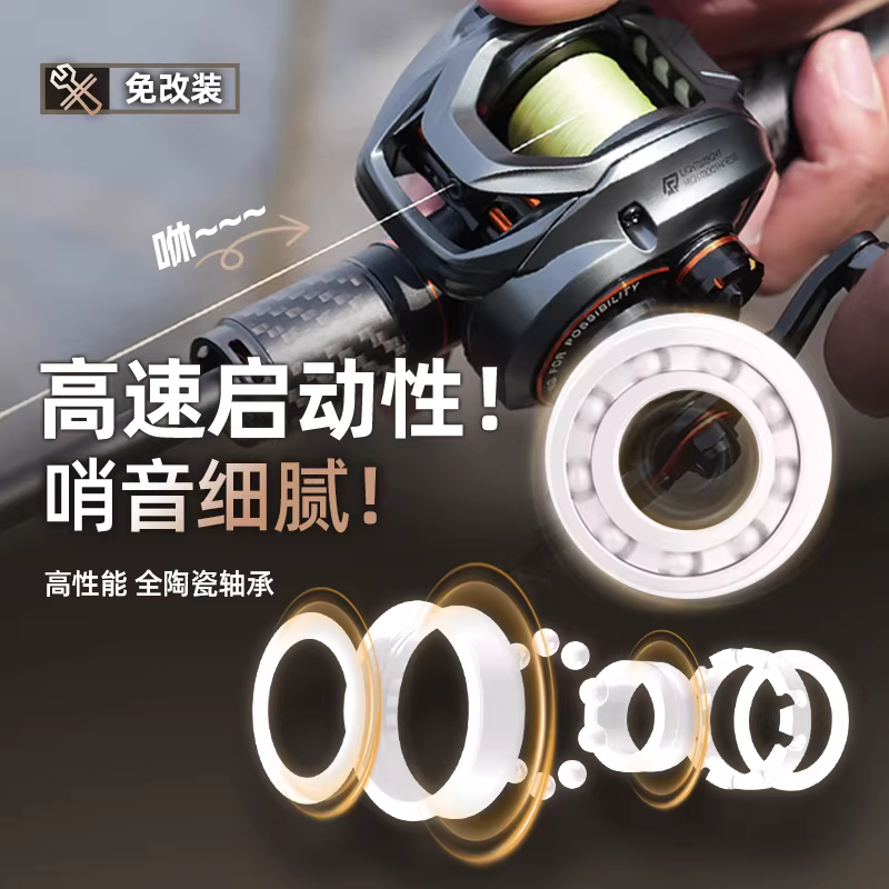 哈斯达蝴蝶微物泛用远投鱼线轮陶瓷轴承微物路亚专用防炸线水滴轮 图3